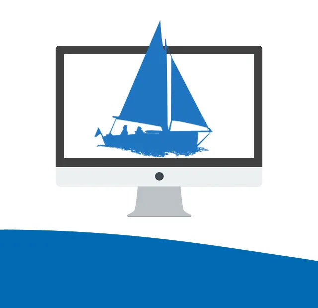 skjerm som illustrerer demovideo av båtførerkurset